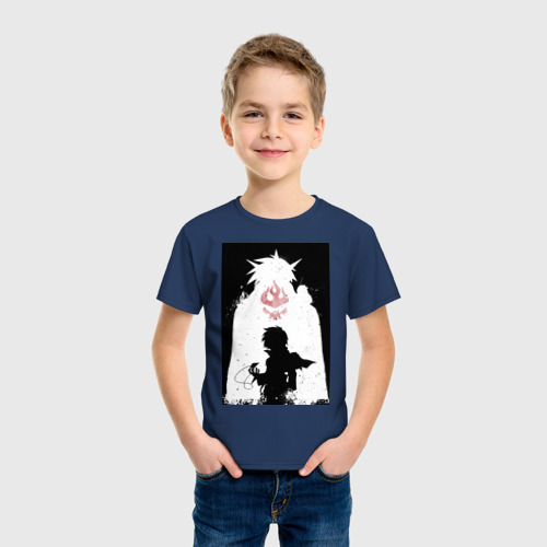 Детская футболка хлопок Гуррен-Лаганн пронзающий небеса Симон, цвет темно-синий - фото 3