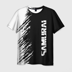 Мужская футболка 3D Самурай штрихи - киберпанк 2077