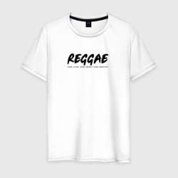 Мужская футболка хлопок Reggae music in black white