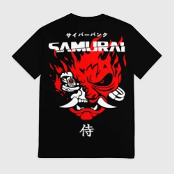 Мужская футболка 3D Logo samurai cyberpunk 2077