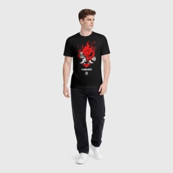 Мужская футболка 3D Logo samurai cyberpunk 2077 - фото 2