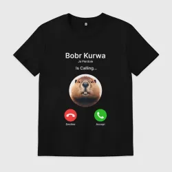 Мужская футболка хлопок Bobr kurwa is calling