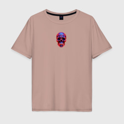 Неоновый скелетрон – Мужская футболка хлопок Oversize с принтом купить со скидкой в -16%