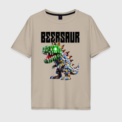 Beersaur - meme ai art – Мужская футболка хлопок Oversize с принтом купить со скидкой в -16%