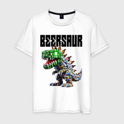 Мужская футболка хлопок Beersaur - meme ai art