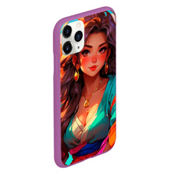 Чехол для iPhone 11 Pro матовый Girl в кимоно - фото 2