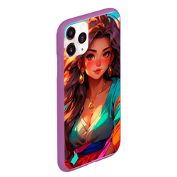 Чехол для iPhone 11 Pro Max матовый Girl в кимоно - фото 2