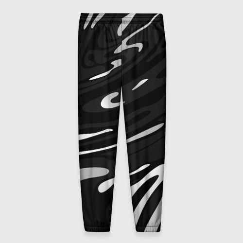 Мужские брюки 3D Мерседес АМГ - белые волны, цвет 3D печать - фото 2