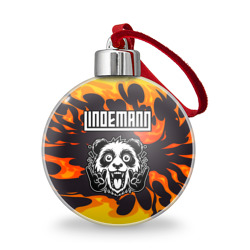 Ёлочный шар Lindemann рок панда и огонь