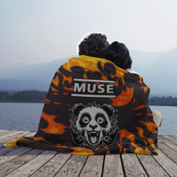 Плед 3D Muse рок панда и огонь - фото 2