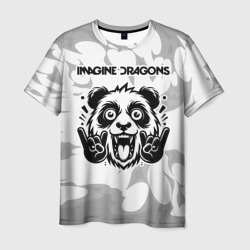 Imagine Dragons рок панда на светлом фоне – Мужская футболка 3D с принтом купить со скидкой в -26%