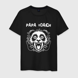 Мужская футболка хлопок Papa Roach rock panda