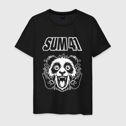 Мужская футболка хлопок Sum41 rock panda