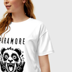 Женская футболка хлопок Oversize Paramore - rock panda - фото 2