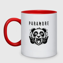 Кружка двухцветная Paramore - rock panda