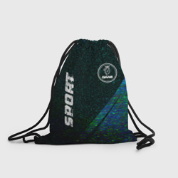 Рюкзак-мешок 3D Saab sport glitch blue