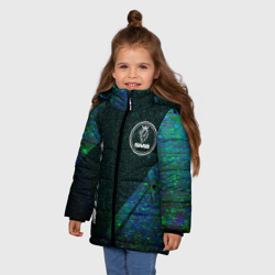 Зимняя куртка для девочек 3D Saab sport glitch blue - фото 2