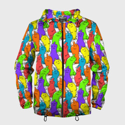 Мужская ветровка 3D Весёлые цветные презервативы