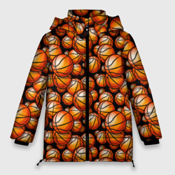 Женская зимняя куртка Oversize Баскетбольные мячики