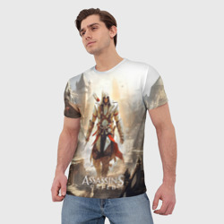 Мужская футболка 3D Assassin's  creed старый город - фото 2