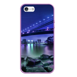 Чехол для iPhone 5/5S матовый Вечерняя Америка - мост