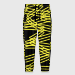 Мужские брюки 3D Желтые светящиеся линии
