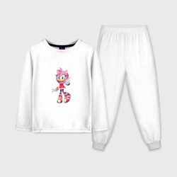 Соник Эми – Детская пижама с лонгсливом хлопок с принтом купить