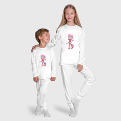 Пижама с принтом Соник Эми для ребенка, вид на модели спереди №5. Цвет основы: белый