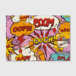 Холст с принтом Oops-boom: комикс бум для любого человека, вид спереди №2. Цвет основы: белый