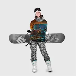 Накидка на куртку 3D Енот с пиццей на диване - фото 2