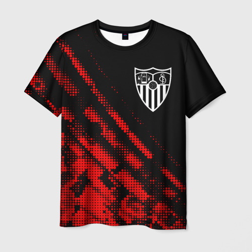 Мужская футболка с принтом Sevilla sport grunge, вид спереди №1