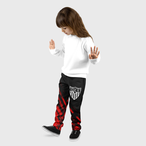 Детские брюки 3D с принтом Sevilla sport grunge, фото на моделе #1
