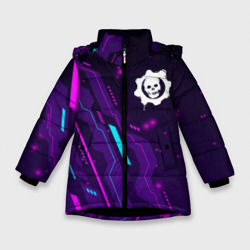 Зимняя куртка для девочек 3D Gears of War neon gaming