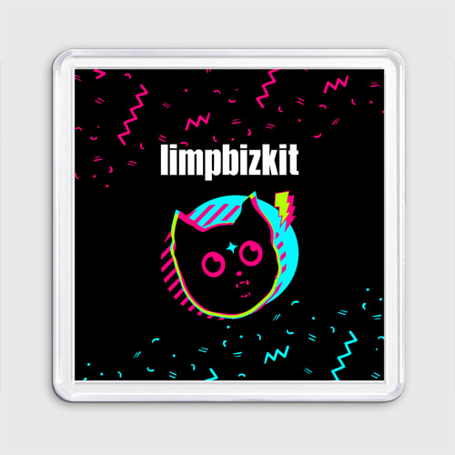 Магнит 55*55 Limp Bizkit - rock star cat