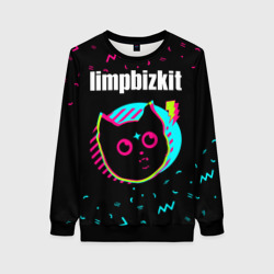 Женский свитшот 3D Limp Bizkit - rock star cat