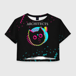 Женская футболка Crop-top 3D Architects - rock star cat