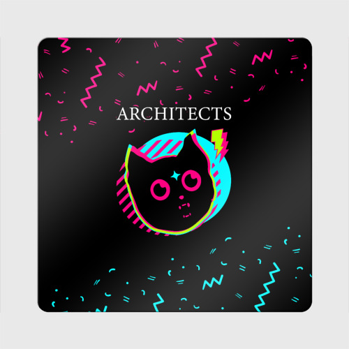 Магнит виниловый Квадрат Architects - rock star cat