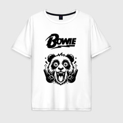 Мужская футболка хлопок Oversize David Bowie - rock panda