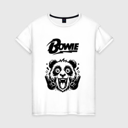 Женская футболка хлопок David Bowie - rock panda