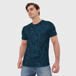 Мужская футболка 3D Тёмный синий текстура - фото 2