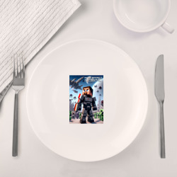 Набор: тарелка + кружка Mass effect and Minecraft - collaboration - фото 2