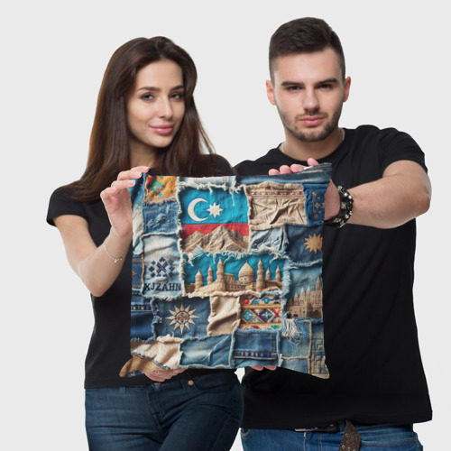 Подушка 3D Пэчворк джинсы в Азербайджане - фото 3