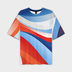 Геометрические волнистые абстрактные волны – Мужская футболка oversize 3D с принтом купить со скидкой в -50%