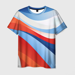 Геометрические волнистые абстрактные волны – Мужская футболка 3D с принтом купить со скидкой в -26%