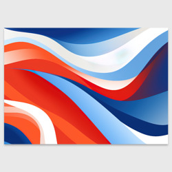 Геометрические волнистые абстрактные волны – Поздравительная открытка с принтом купить