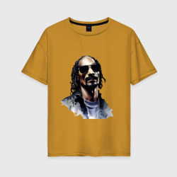 Женская футболка хлопок Oversize Snoop dog
