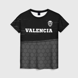 Женская футболка 3D Valencia sport на темном фоне посередине
