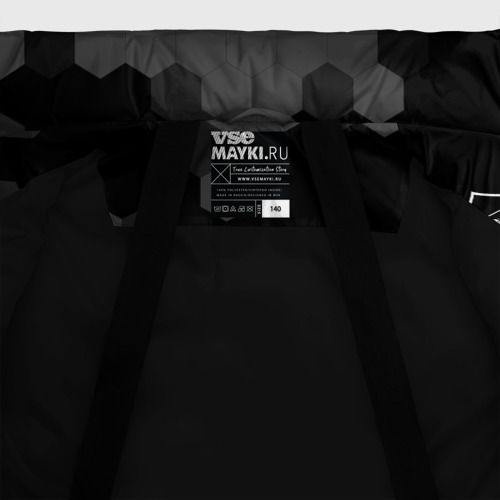 Зимняя куртка для мальчиков 3D с принтом Roma sport на темном фоне по-вертикали, фото #5