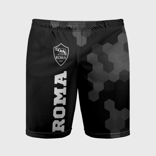 Мужские шорты спортивные Roma sport на темном фоне по-вертикали, цвет 3D печать