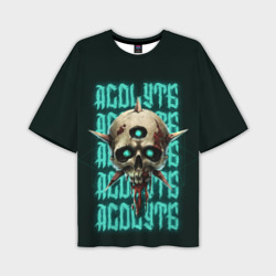 Мужская футболка oversize 3D Acolyte - Last Epoch skull